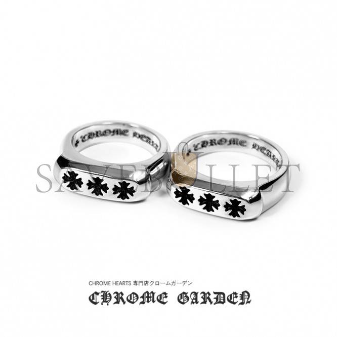 CHROME HEARTS TRIPLE CH PLUS FLAT RING