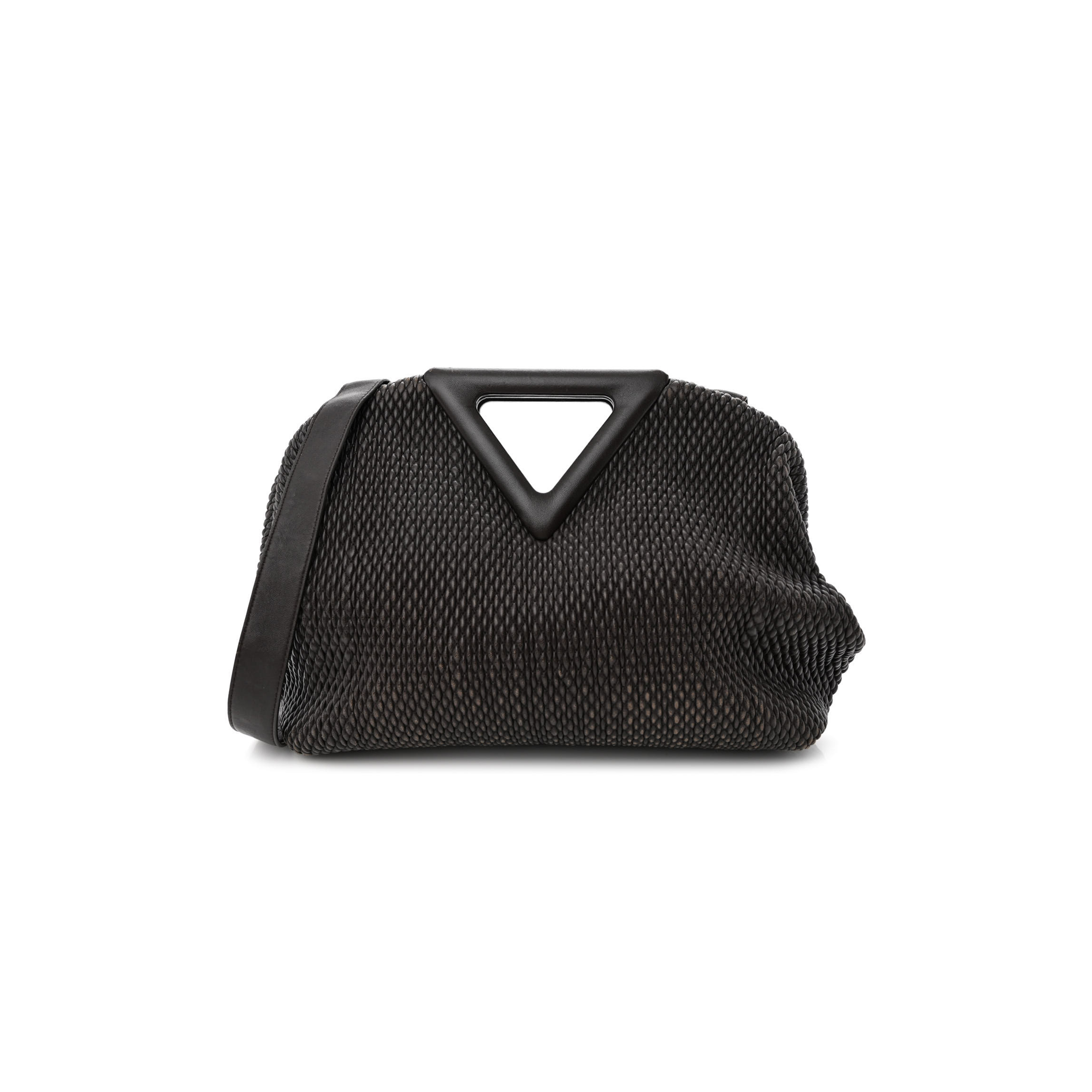 BOTTEGA VENETA LAMBSKIN KNIT MEDIUM THE POINT TRIANGLE BAG FONDANT (30*25*13cm) BOTTEGA VENETA LAMBSKIN KNIT MEDIUM THE POINT TRIANGLE BAG FONDANT (30*25*13cm)