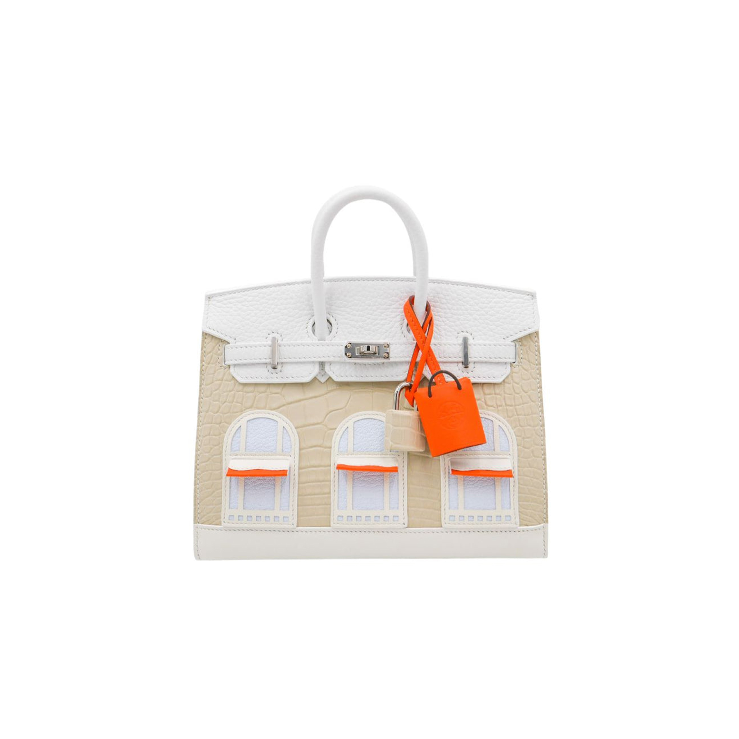 HERMÈS 20CM BIRKIN SELLIER FAUBOURG HOUSE WHITE SNOW PALLADIUM HARDWARE H0110 (20*15*11cm) HERMÈS 20CM BIRKIN SELLIER FAUBOURG HOUSE WHITE SNOW PALLADIUM HARDWARE H0110 (20*15*11cm)