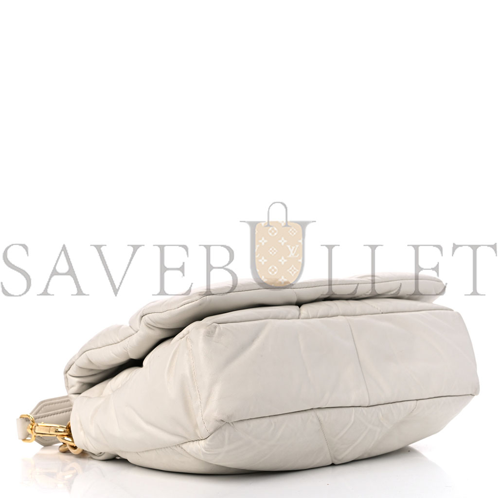 PRADA NAPPA PADDED SYSTEM PATCHWORK BAG WHITE (23*17*8cm) PRADA NAPPA PADDED SYSTEM PATCHWORK BAG WHITE (23*17*8cm)