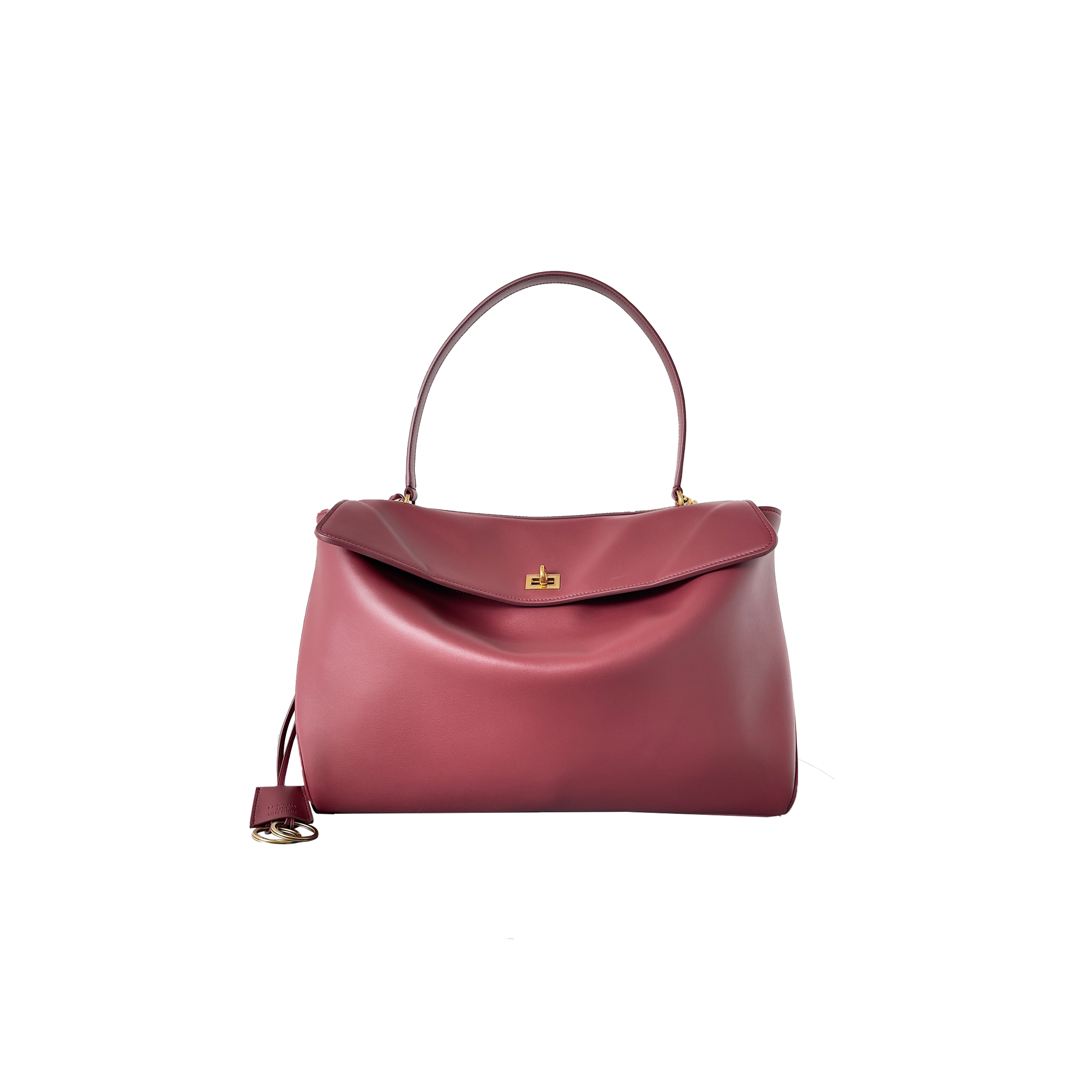 BALENCIAGA WOMEN'S RODEO LARGE HANDBAG IN BURGUNDY 7897722AA4V6035 (39.8*29.9*12.9cm)