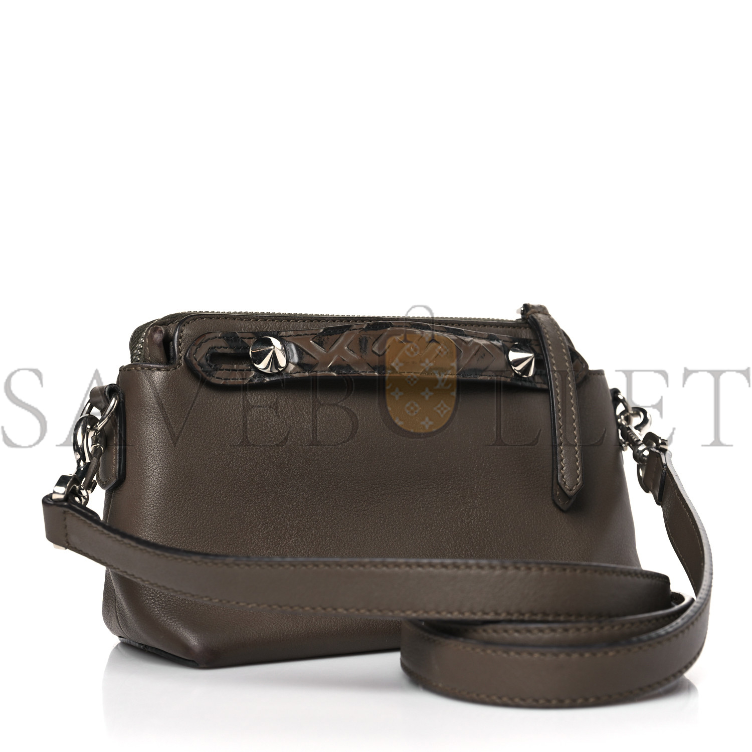 FENDI VITELLO DOLCE BI-COLOR FF 1974 EMBOSSED MINI BY THE WAY BOSTON BAG MAYA BLACK (22*14*10cm) FENDI VITELLO DOLCE BI-COLOR FF 1974 EMBOSSED MINI BY THE WAY BOSTON BAG MAYA BLACK (22*14*10cm)