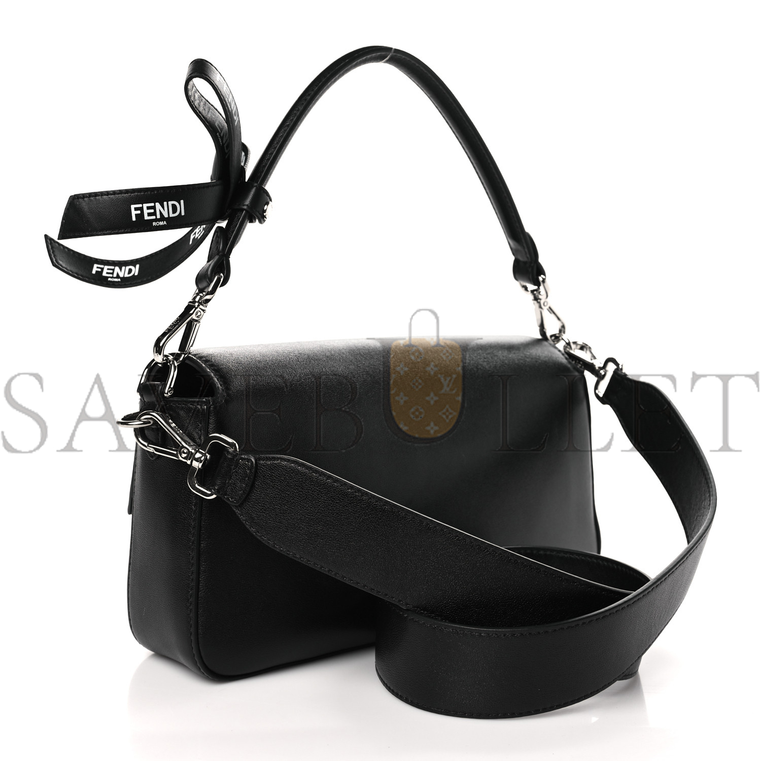 FENDI X MARC JACOBS NAPPA LOGO MEDIUM BAGUETTE BLACK (27*15*6cm) FENDI X MARC JACOBS NAPPA LOGO MEDIUM BAGUETTE BLACK (27*15*6cm)
