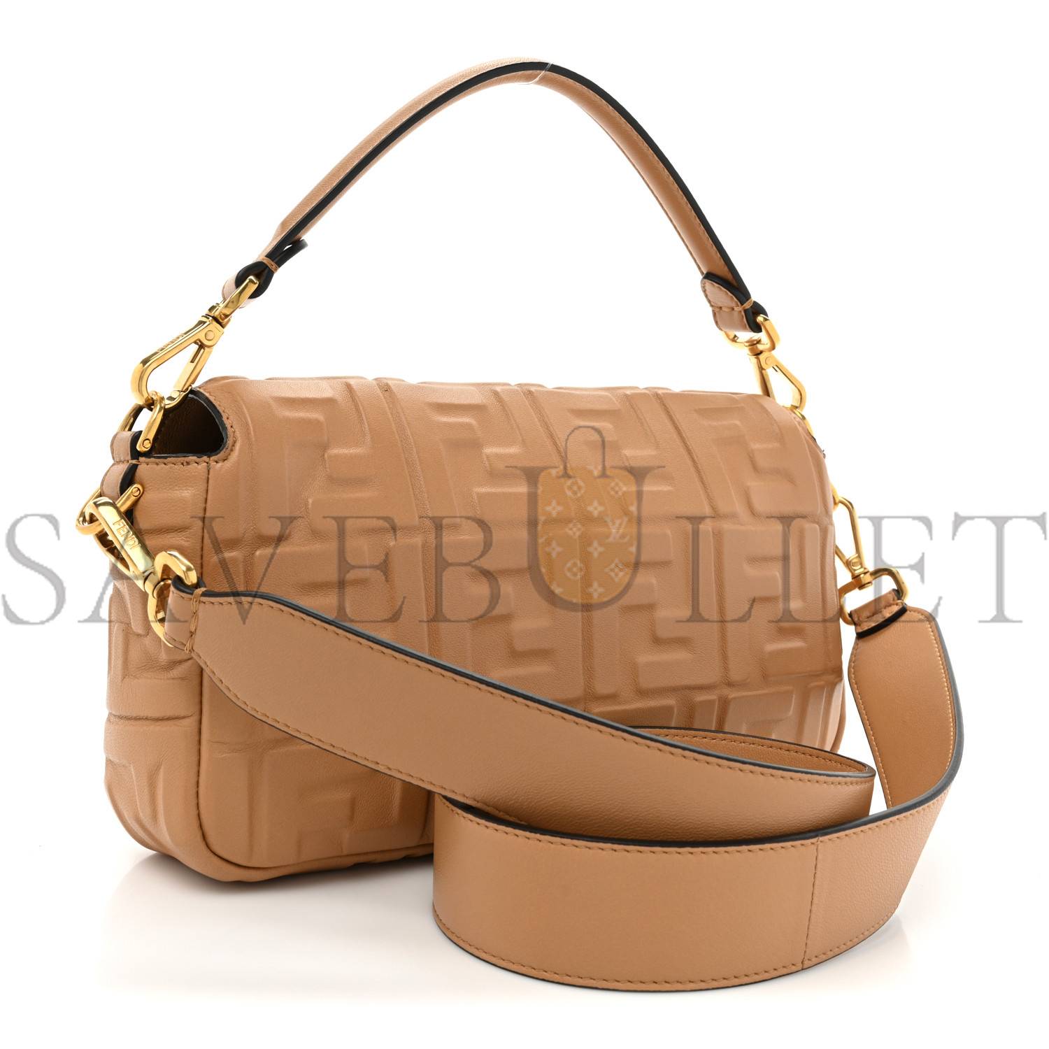 FENDI NAPPA FF 1974 EMBOSSED BAGUETTE MIELE SCURO (27*16*5cm) FENDI NAPPA FF 1974 EMBOSSED BAGUETTE MIELE SCURO (27*16*5cm)