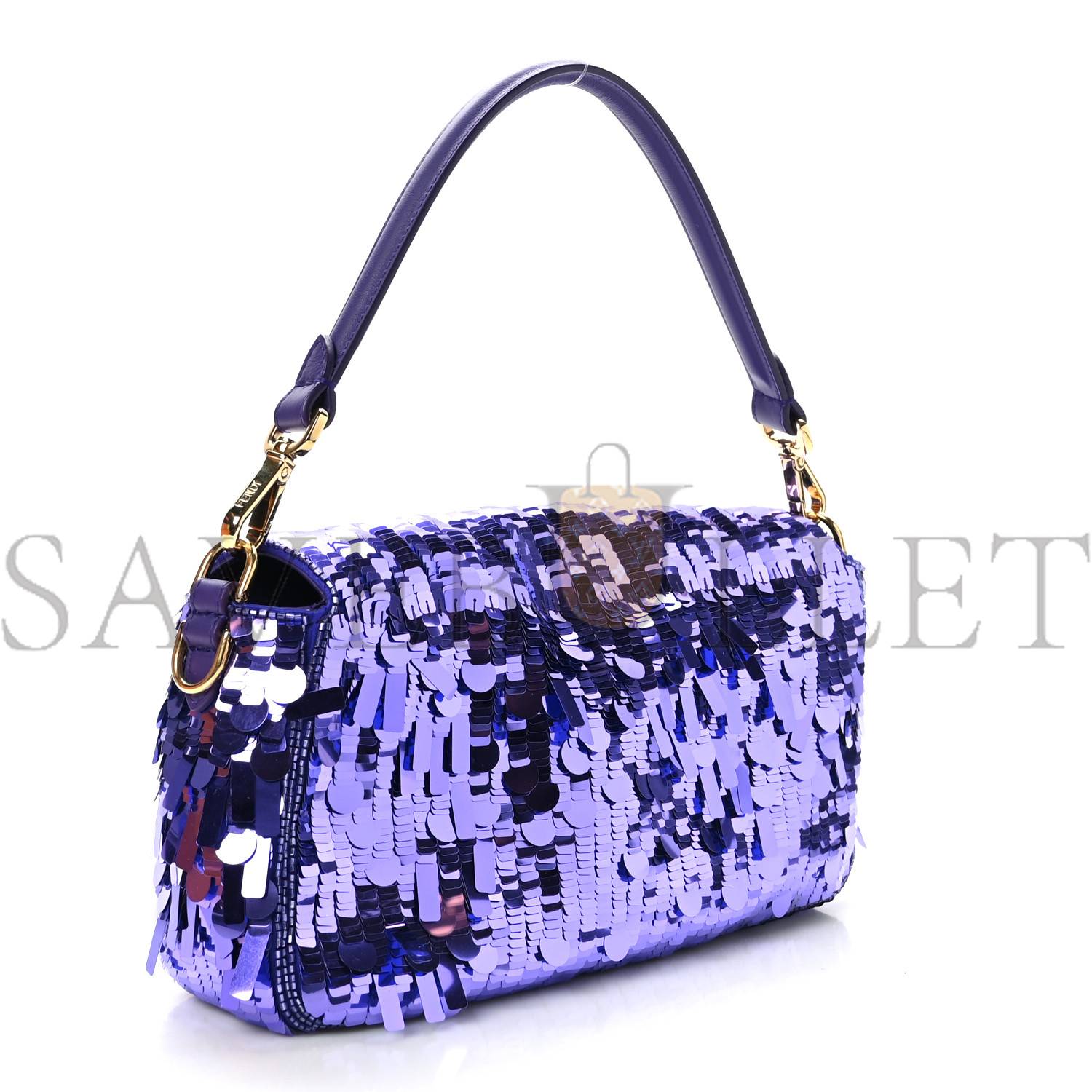 FENDI SEQUIN PAILLETTES SHINY NAPPA SEX AND THE CITY BAGUETTE VIOLA PURPLE RAIN (27*15*6cm) FENDI SEQUIN PAILLETTES SHINY NAPPA SEX AND THE CITY BAGUETTE VIOLA PURPLE RAIN (27*15*6cm)