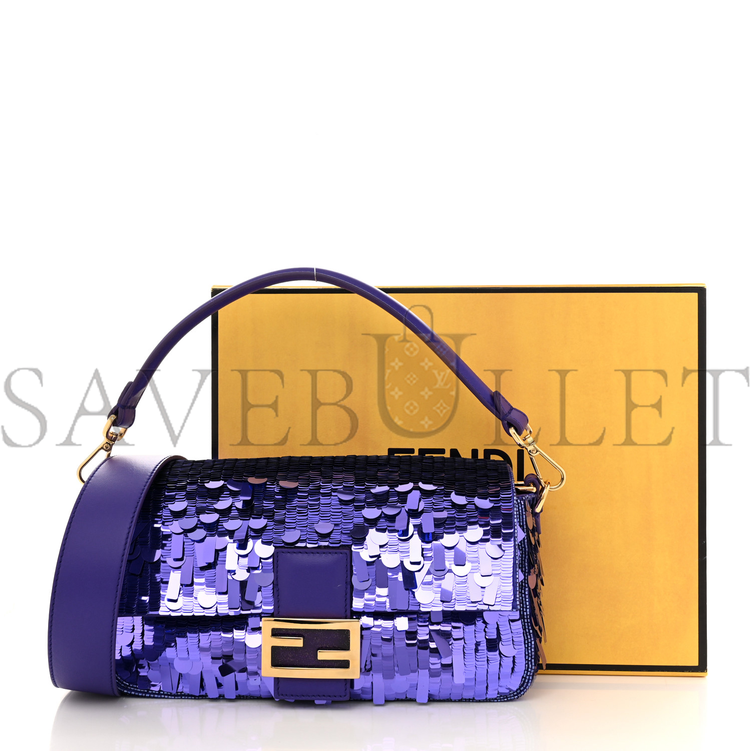 FENDI SEQUIN PAILLETTES SHINY NAPPA SEX AND THE CITY BAGUETTE VIOLA PURPLE RAIN (27*15*6cm) FENDI SEQUIN PAILLETTES SHINY NAPPA SEX AND THE CITY BAGUETTE VIOLA PURPLE RAIN (27*15*6cm)