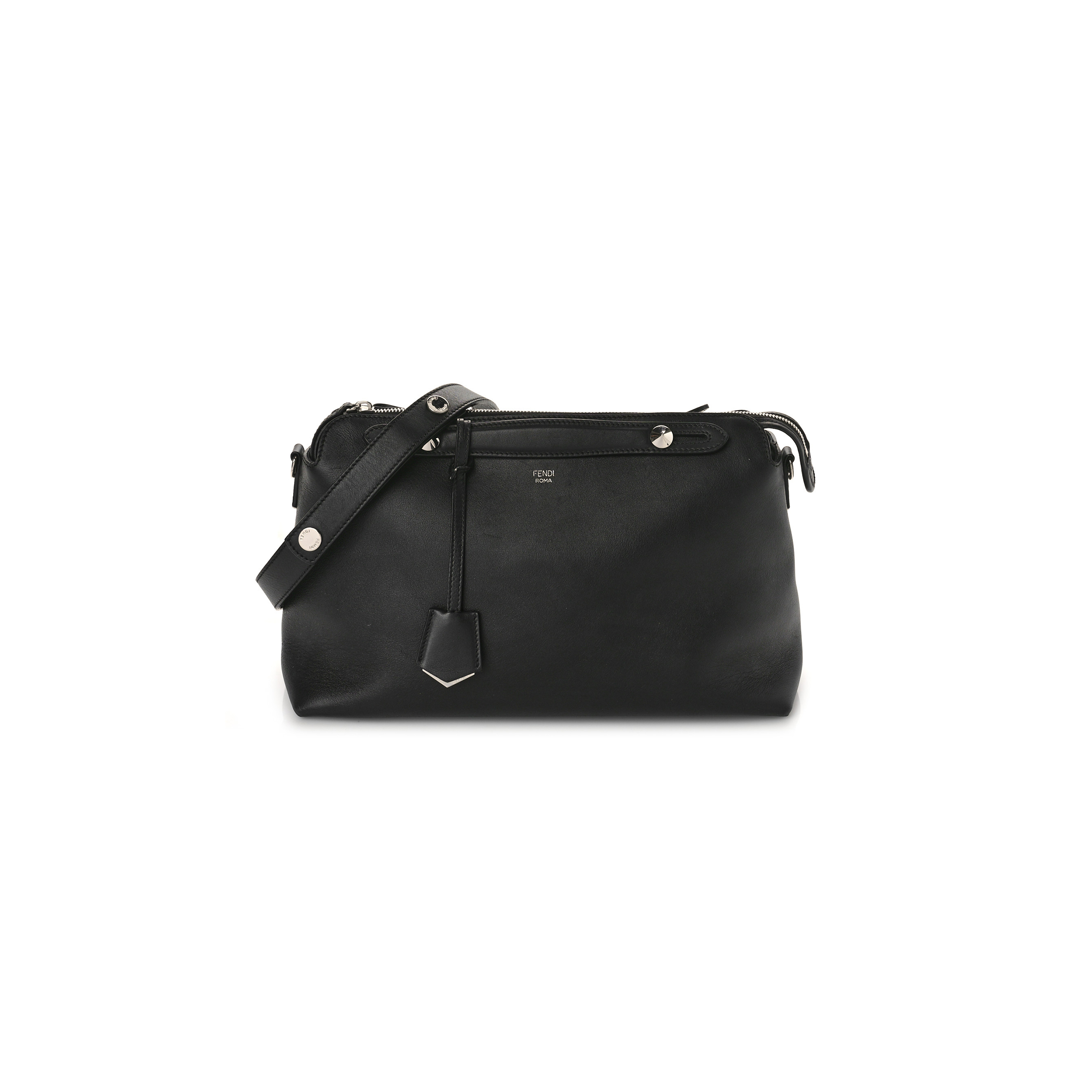 FENDI VITELLO DOLCE MEDIUM BY THE WAY BOSTON BAG BLACK (28*18*13cm) FENDI VITELLO DOLCE MEDIUM BY THE WAY BOSTON BAG BLACK (28*18*13cm)
