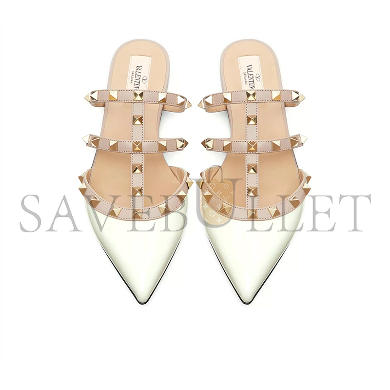 VALENTINO ROCKSTUD PATENT-LEATHER MULE 5W2S0H15VNW_L62 VALENTINO ROCKSTUD PATENT-LEATHER MULE 5W2S0H15VNW_L62