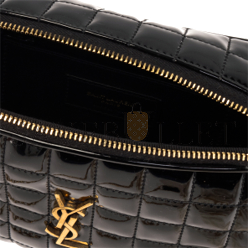 YSL BLACK CASSANDRE QUILTED MINI CROSSBODY BAG 7648092IU071000 (19.5*14*4cm)