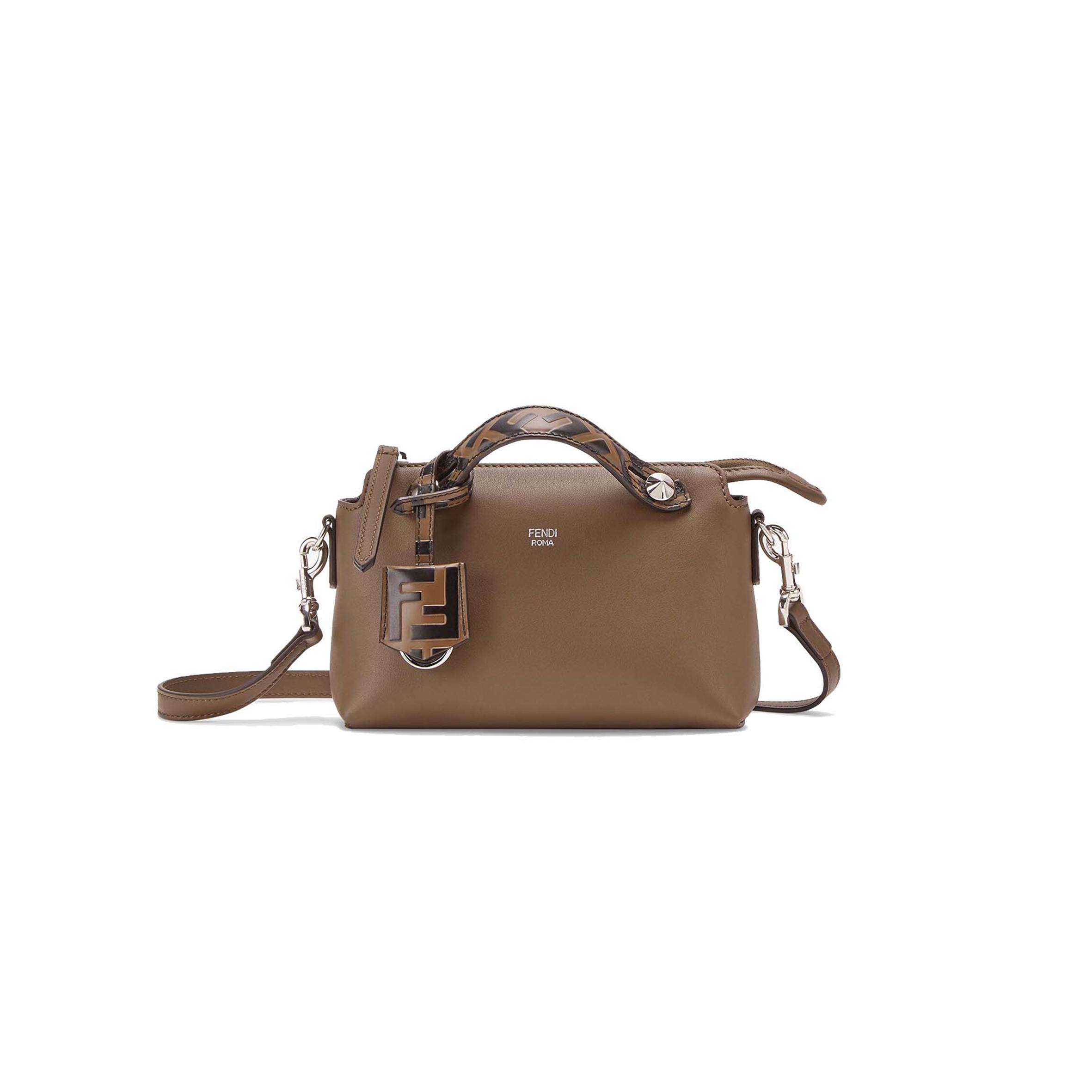 FENDI BY THE WAY MINI - SMALL BROWN LEATHER BOSTON BAG 8BL145A6COF0H3C (21*12.5*9.5cm) FENDI BY THE WAY MINI - SMALL BROWN LEATHER BOSTON BAG 8BL145A6COF0H3C (21*12.5*9.5cm)