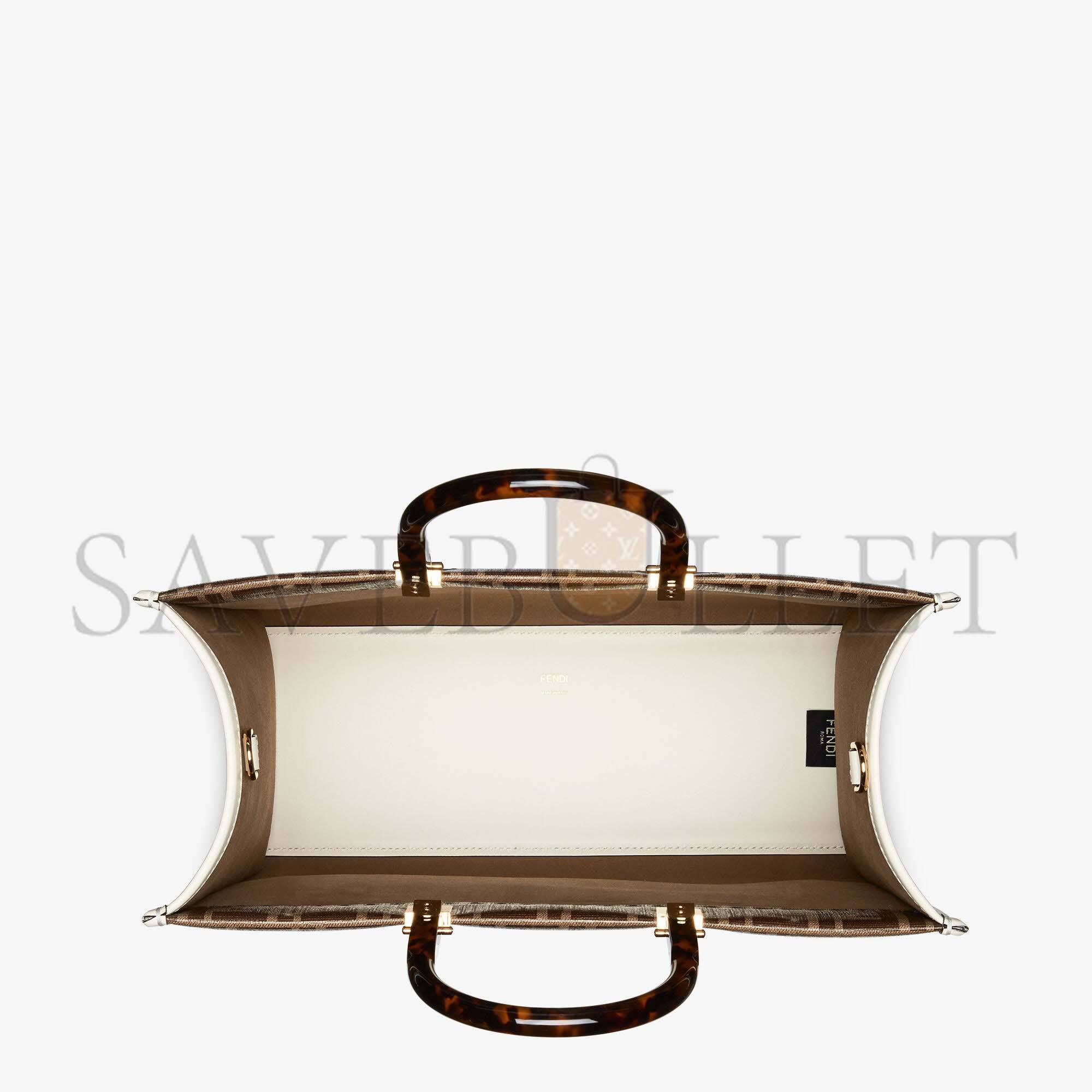 FENDI SUNSHINE MEDIUM - FF GLAZED FABRIC SHOPPER WITH INLAY 8BH386AJHJF1HB5 (35*31*17cm) FENDI SUNSHINE MEDIUM - FF GLAZED FABRIC SHOPPER WITH INLAY 8BH386AJHJF1HB5 (35*31*17cm)