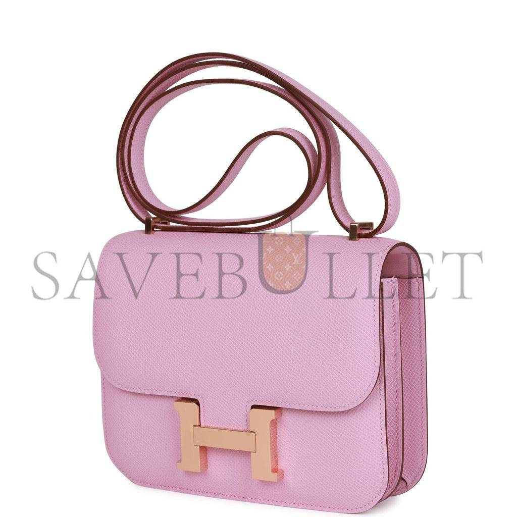 HERMES CONSTANCE 18 MAUVE SYLVESTRE EPSOM ROSE GOLD HARDWARE (18cm) HERMES CONSTANCE 18 MAUVE SYLVESTRE EPSOM ROSE GOLD HARDWARE (18cm)