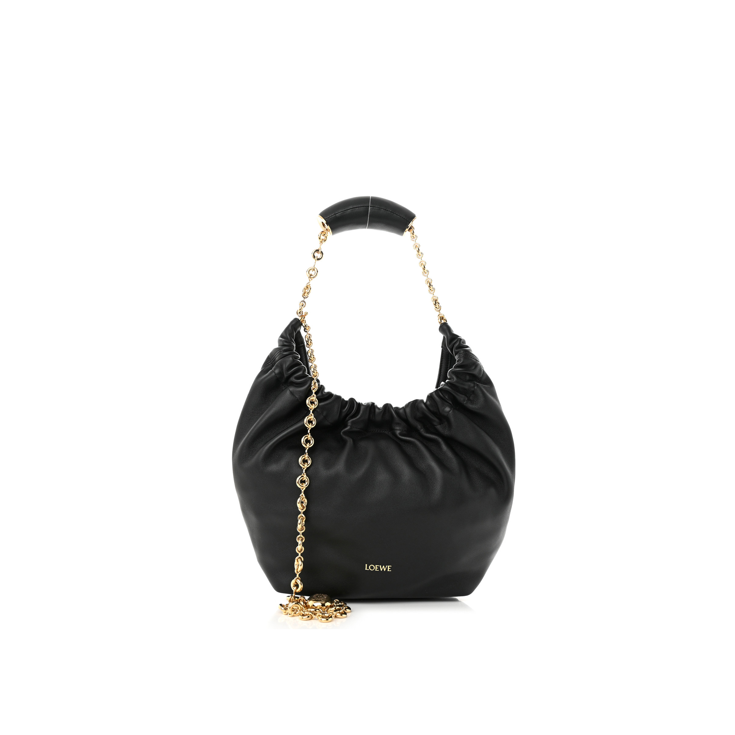 LOEWE NAPPA MEDIUM SQUEEZE BAG BLACK (29*20*11cm)