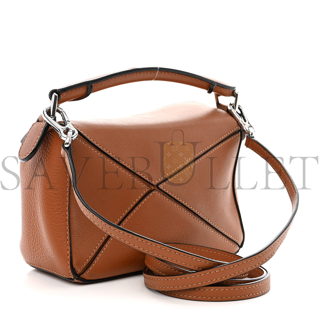 LOEWE CALFSKIN MINI PUZZLE BAG TAN (18*12.5*8cm)