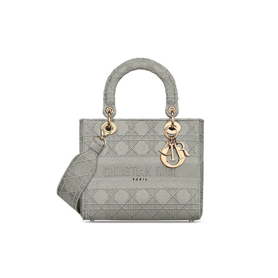 DIOR MEDIUM LADY D-LITE BAG M0565OREY_M950 (24cm*20cm*11cm)