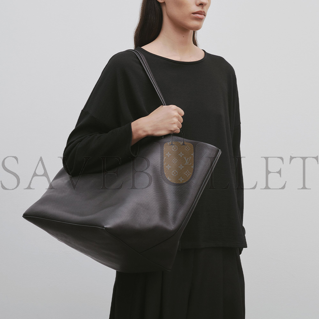 THE ROW XL PARK TOTE BAG IN LEATHER BLACK W1201L72SBLSG (53*36*30cm)