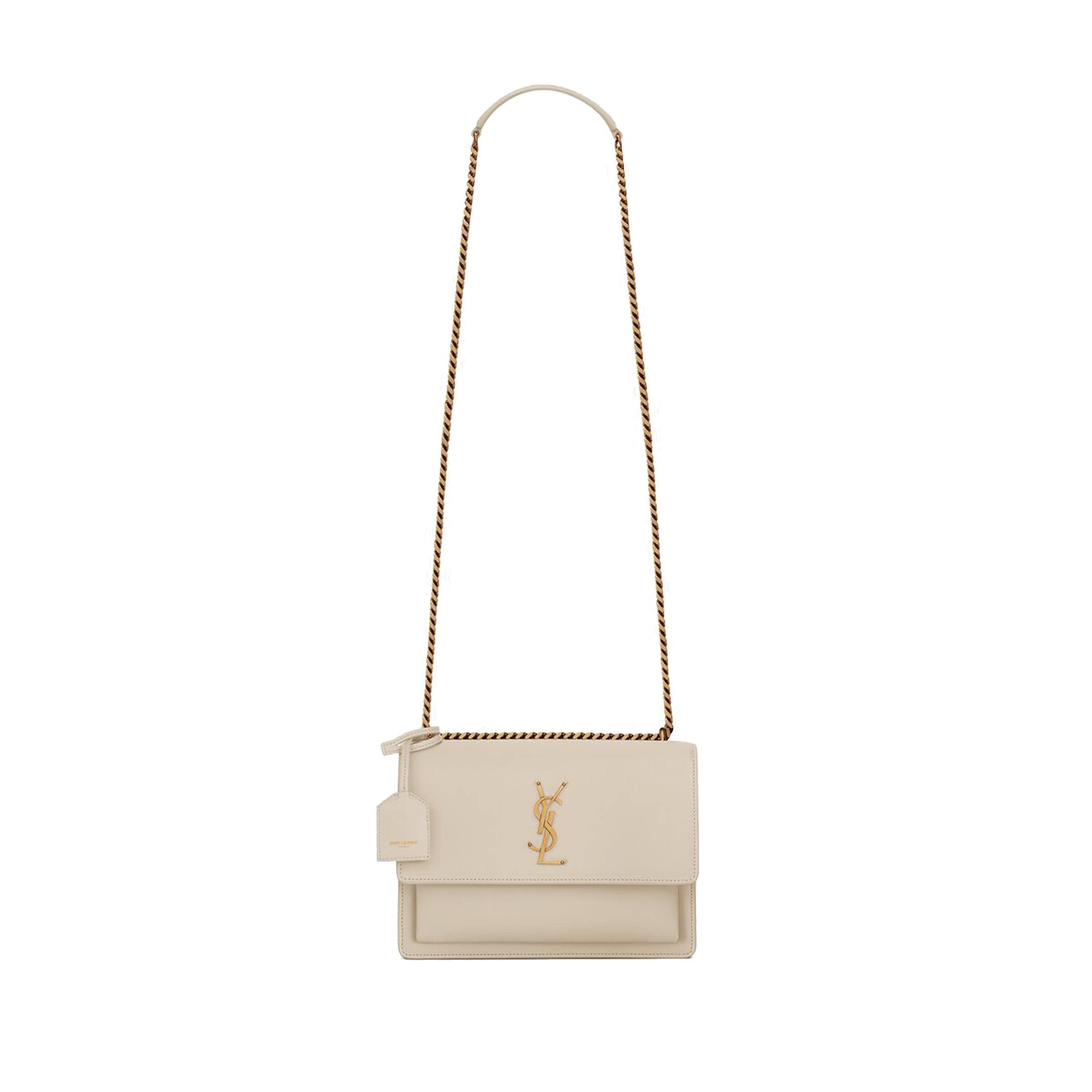 YSL SUNSET MEDIUM CHAIN BAG IN SMOOTH LEATHER 442906D420W9207 (22*16*6.5cm) YSL SUNSET MEDIUM CHAIN BAG IN SMOOTH LEATHER 442906D420W9207 (22*16*6.5cm)
