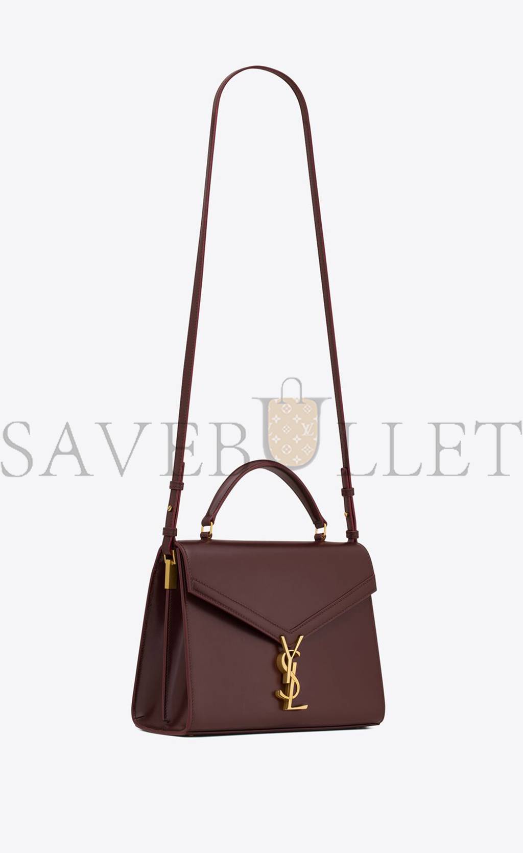 YSL CASSANDRA MEDIUM TOP HANDLE BAG IN BOX SAINT LAURENT LEATHER 6239310SX0W2045 (24.5*20*11.5cm)