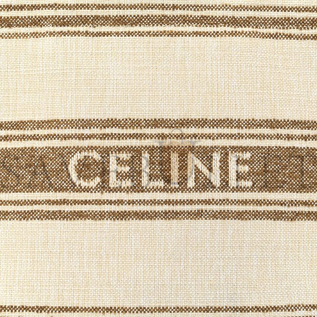 CELINE CANVAS CALFSKIN JACQUARD CABAS TOBACCO TAN (41*29*17cm)