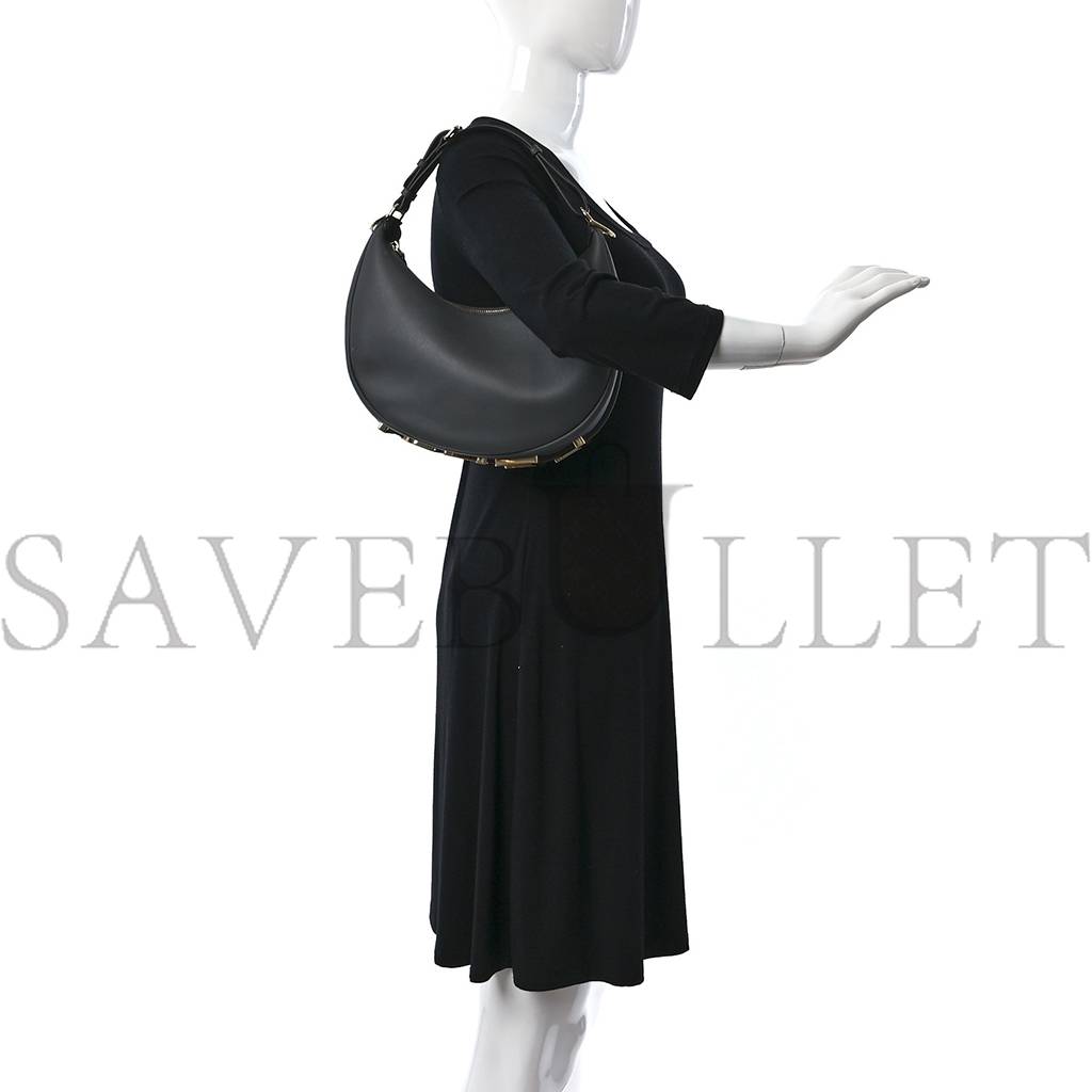 FENDI VITELLO GRACE MATTE SMALL FENDIGRAPHY HOBO BAG ANTHRACITE (27*17*9cm) FENDI VITELLO GRACE MATTE SMALL FENDIGRAPHY HOBO BAG ANTHRACITE (27*17*9cm)