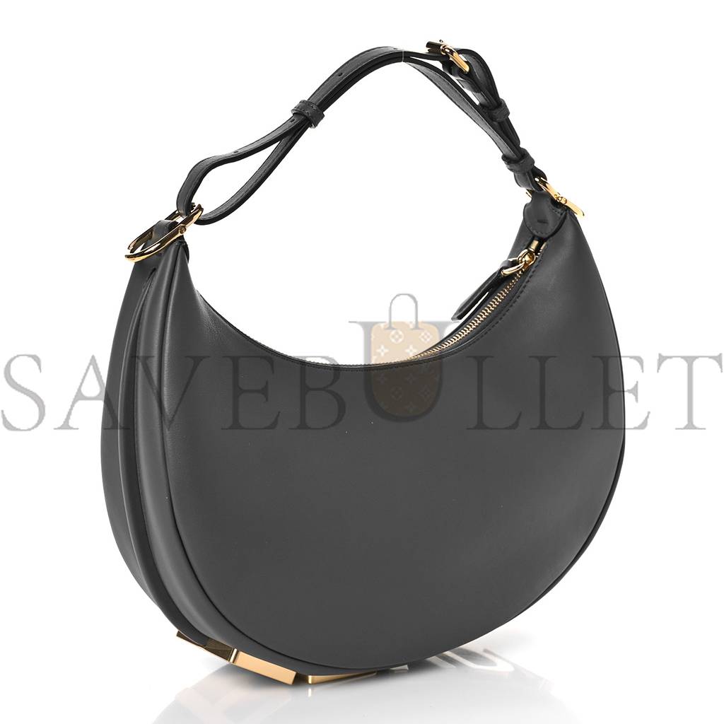 FENDI VITELLO GRACE MATTE SMALL FENDIGRAPHY HOBO BAG ANTHRACITE (27*17*9cm) FENDI VITELLO GRACE MATTE SMALL FENDIGRAPHY HOBO BAG ANTHRACITE (27*17*9cm)